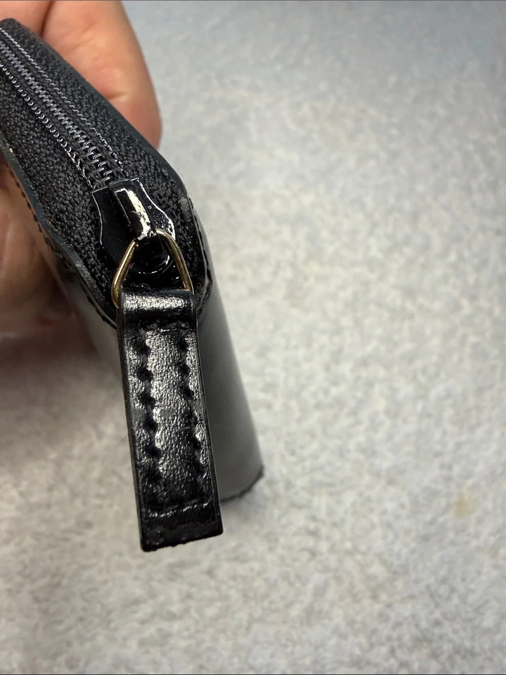 Gucci Black Leather Zip Around Coin Case Wallet